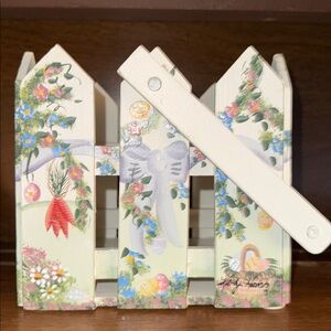 Vintage Hand-Painted Picket Fence Basket by Kathy Hatch